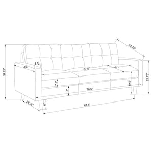 Watsonville - Upholstered Track Arm Sofa Set