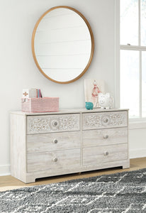 Paxberry - Whitewash - Six Drawer Dresser - Weatherworn