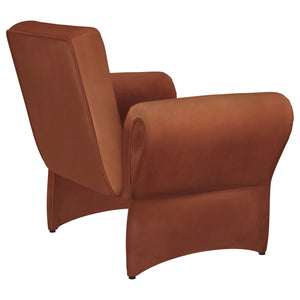 Liana - Upholstered Roll Arm Accent Armchair - Rust