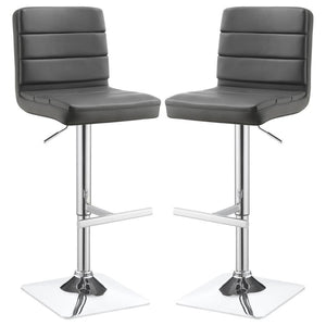 Bianca - Square Upholstered Adjustable Bar Stools (Set of 2)