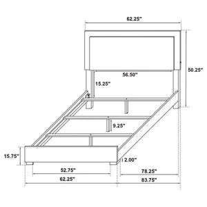 Marceline - Wood LED Panel Bed