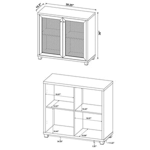 Mchale - 2 Door Engineered Wood Accent Cabinet - Golden Oak