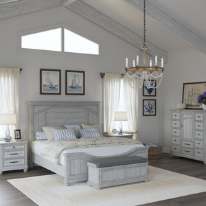 New Haven - Queen Panel Bed - Oyster Shell