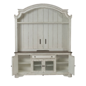 Magnolia Manor - Arched Entertainment Hutch - White