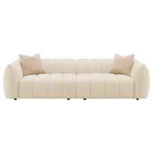 Winchester - Boucle Upholstered Extra Long Sofa - Sand Pebble