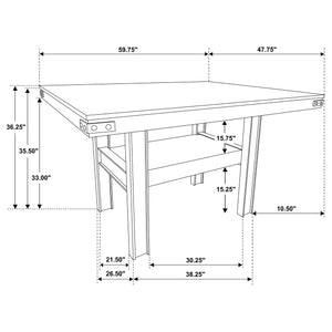 Patterson - Counter Height Dining Table - Mango Oak