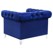 Bleker - Upholstered Tuxedo Arm Tufted Accent Chair - Blue