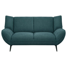 Acton - Upholstered Flared Arm Loveseat - Teal Blue