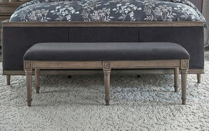 Alderwood - Fabric Upholstered Bench - French Gray