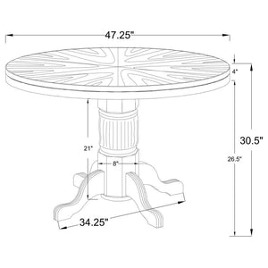 Mitchell - Round Dining And Billiard Poker Game Table - Amber