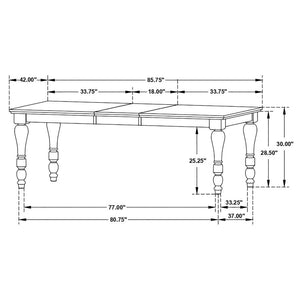 Madelyn - Extension Leaf Dining Table - Coastal White