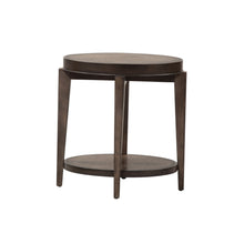 Penton - Oval Chair Side Table - Dark Brown