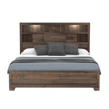 Peyton - King Bookcase Bed - Brown Penny