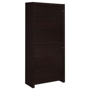 Skylar - 5-Shelf Bookcase With Drawer - Cappuccino