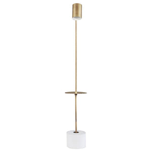 Jodie - Adjustable Floor Lamp Side Table - Antique Brass