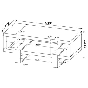 Dinard - Engineered Wood Coffee Table - Gray Driftwood