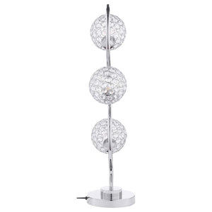 Amberley - 3-light Curvy Metal Table Lamp Silver - Silver