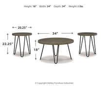 Hadasky - Brown / Beige - Occasional Table Set (Set of 3)