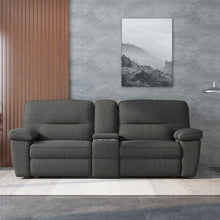 Alberta - 3 Piece Reclining Console Loveseat - Charcoal Gray