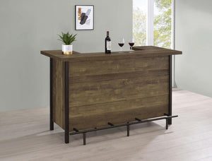 Bellemore - Freestanding Home Bar Wine Cabinet - Rustic Oak