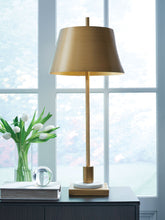 Fritzburn - Gold Finish / White - Metal Table Lamp