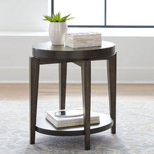 Penton - Oval Chair Side Table - Dark Brown