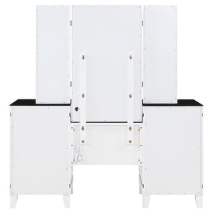 Talei - 6-Drawer Vanity Set With Lighting - Black And White