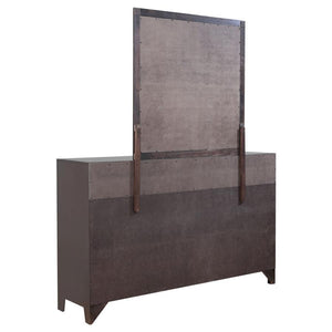 Phoenix - 9-Drawer Dresser With Mirror - Cappuccino