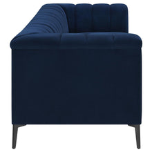 Chalet - Upholstered Tuxedo Arm Tufted Sofa - Blue