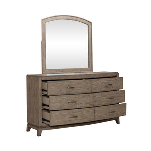 Avalon - Dresser & Mirror - Burnished Beige