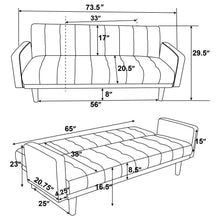 Sommer - Upholstered Tufted Convertible Sofa Bed - Gray