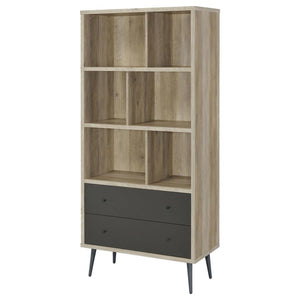 Maeve - 3-Shelf Bookcase With Drawers - Distressed Pine