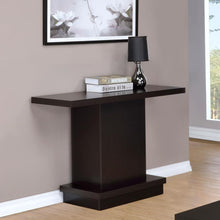 Reston - Engineered Wood Pedestal Console Table - Cappuccino