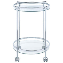 Chrissy - Round Glass Shelf Metal Bar Cart