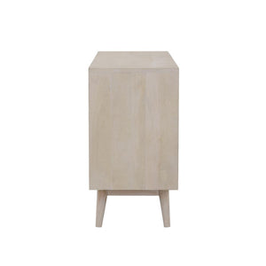 Ixora - 2 Door Wood Accent Cabinet - White Washed And Black