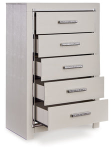 Zyniden - Silver - Five Drawer Chest