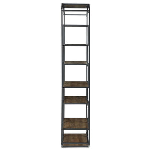 Leland - 6-Shelf Bookshelf - Rustic Brown