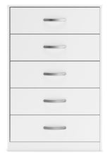 Flannia - White - Five Drawer Chest - 46" Height