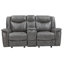 Conrad - Upholstered Padded Arm Glider Loveseat - Gray