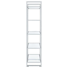 Hartford - 5-Shelf Glass Bookshelf - Chrome