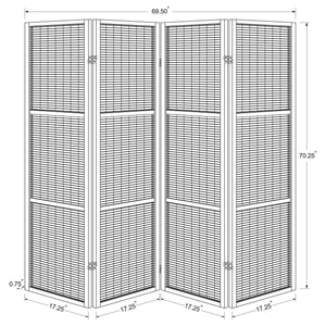 Browning - 4-Panel Bamboo Room Divider Folding Screen - Walnut