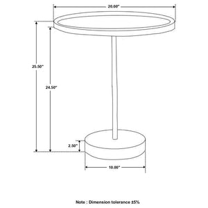 Ginevra - Round Marble Base Accent Table