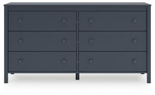 Simmenfort - Navy Blue - Six Drawer Dresser