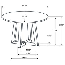 Skylark - Round Marble-Like Smart Top Side End Table - Black