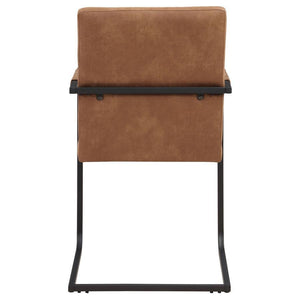 Nate - Upholstered Dining Arm Chair (Set of 2) - Antique Brown