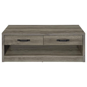 Felix - 2-Drawer Engineered Wood Coffee Table - Gray Driftwood