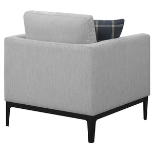 Apperson - Upholstered Track Arm Accent Chair - Light Gray