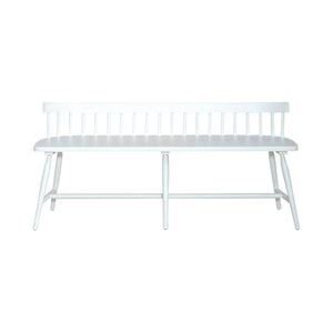 Palmetto Heights - Low Back Spindle Bench - White