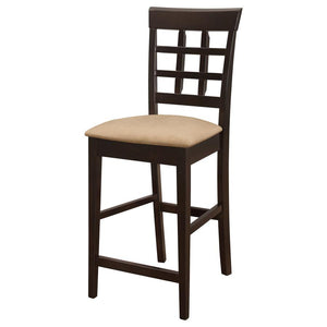 Gabriel - Lattice Back Counter Chair (Set of 2) - Cappuccino