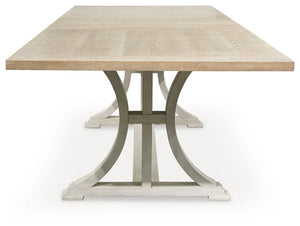 Shaybrock - Antique White / Brown - Rectangular Dining Room Extension Table